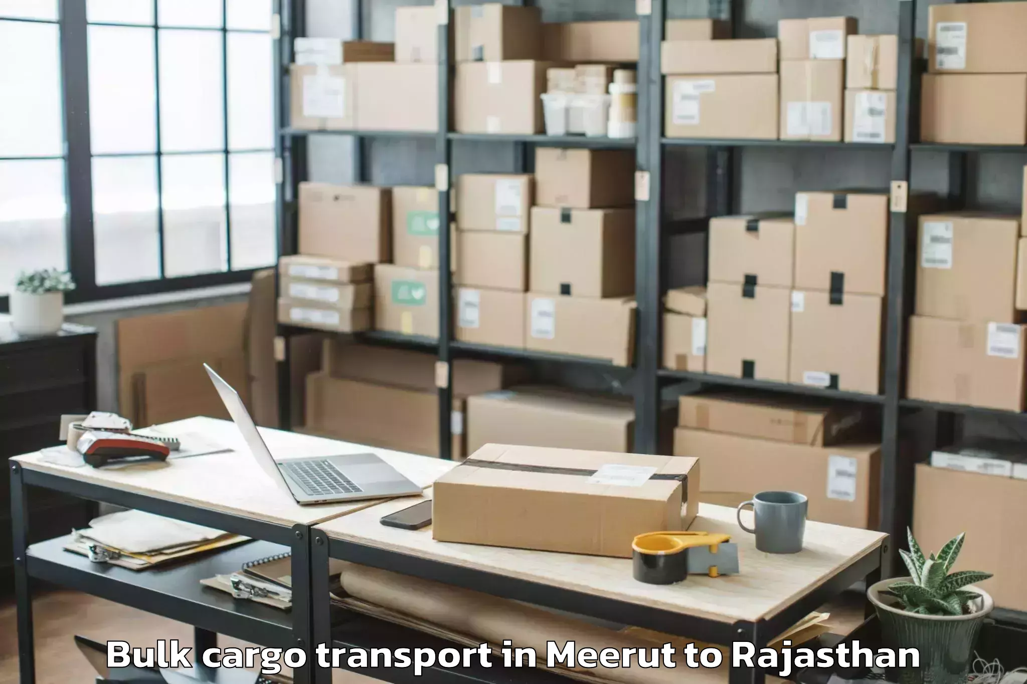 Hassle-Free Meerut to Indergarh Bulk Cargo Transport